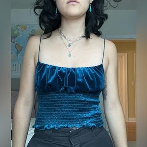 Cropped Velvet Urban Outfitters Tank